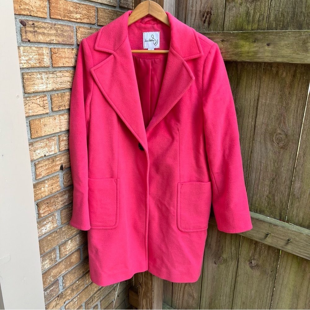 Sam Edelman Vibrant Pink Wool Trench Coat
